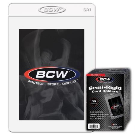 BCW Semi-Rigid Card Holder #1 -- 3 5/16 x 4 15/16