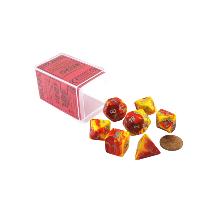 CHX26450 Chessex 7 Die Set Red-Yellow/Silver Polyhedral