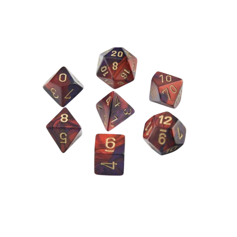 CHX26426 - Chessex 7 Die Purple / Red Gemini