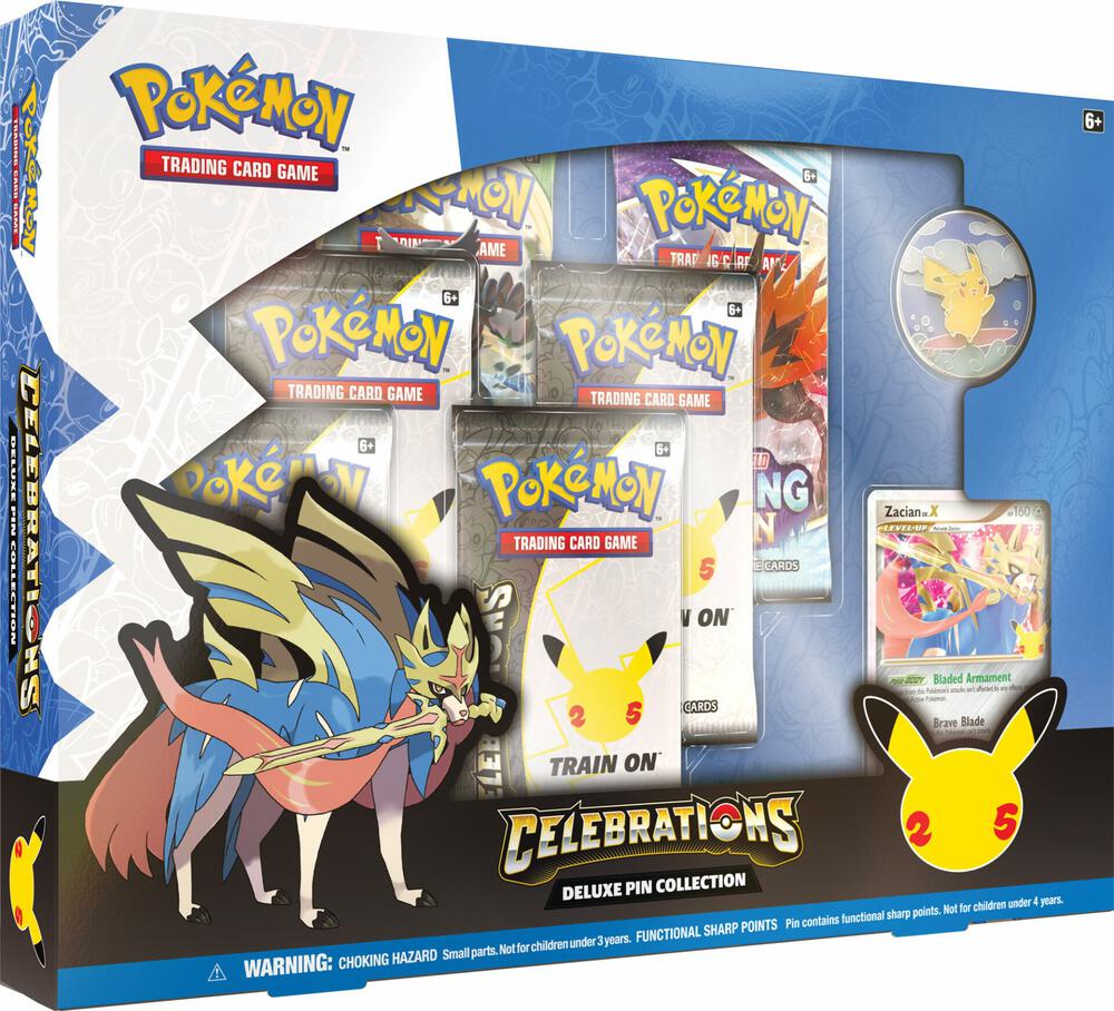 Pokemon TCG: Celebrations Deluxe Pin Collection - Zacain LV. X