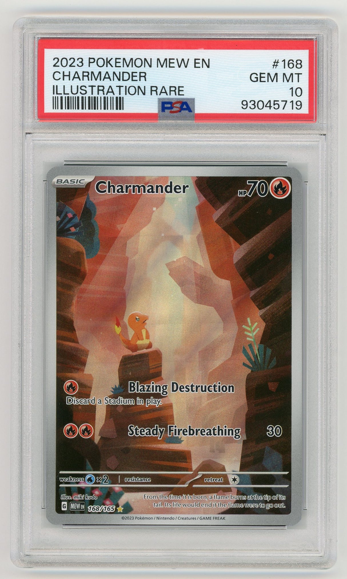 2023 Pokemon 151 MEW EN Charmander 168/165 PSA 10