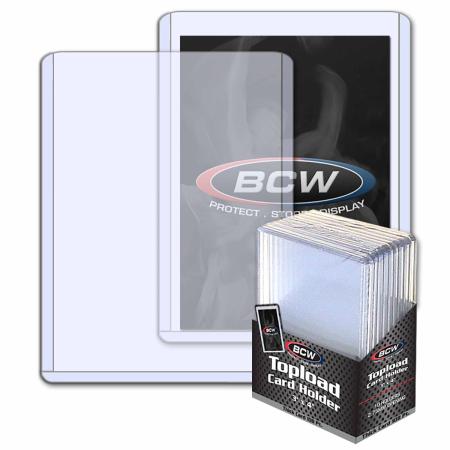 BCW 3x4 Thick 108pt. Toploader 10-Count Pack