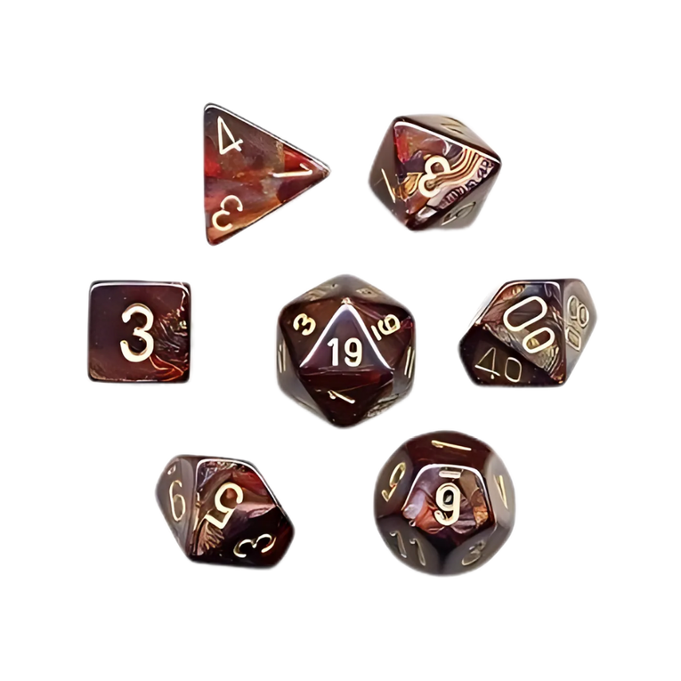 Chessex: Scarab Blue Blood/Gold 7-Die Set