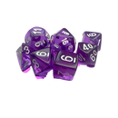 Chessex Translucent Mini 7 Die Set Purple/White