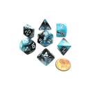 CHX26446 - Chessex 7 Die Set Black Shell / White Gemini
