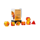 CHX26468 - Chessex 7 Die Set Gemini Translucent Red-Yellow/Gold